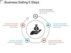Business selling 5 steps sample of ppt presentation
