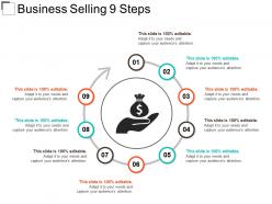 Business selling 9 steps powerpoint slide