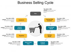 Business selling cycle powerpoint slide designs download