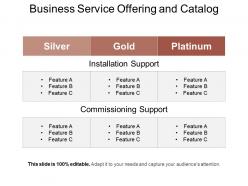 Business service offering and catalog example of ppt