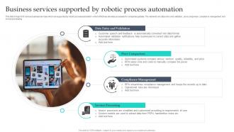 Business Services Supported By Robotic Process Automation
