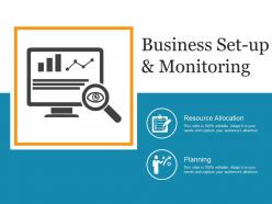 Business set up and monitoring powerpoint slide clipart