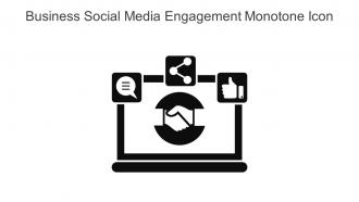 Business Social Media Engagement Monotone Icon In Powerpoint Pptx Png And Editable Eps Format