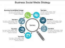 Business social media strategy ppt powerpoint presentation gallery graphics pictures cpb