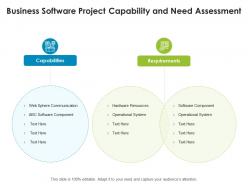 Business software project capability and need assessment