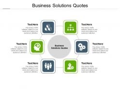 Business solutions quotes ppt powerpoint presentation styles files cpb