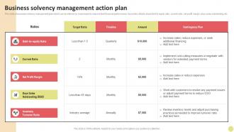 Business Solvency Management Action Plan Investment Strategy For Long Strategy SS V