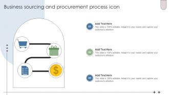 Business Sourcing And Procurement Process Icon