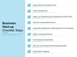 Business start up checklist steps
