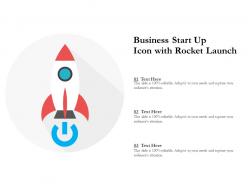 Business Start Up Icon With Rocket Launch