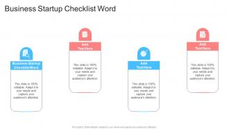 Business Startup Checklist Word In Powerpoint And Google Slides Cpb