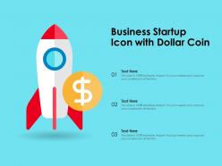 Business startup icon with dollar coin