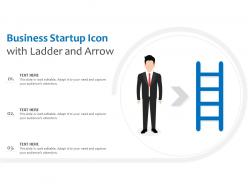 Business startup icon with ladder and arrow