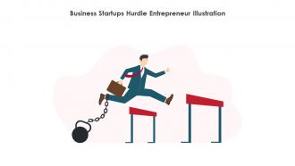 Business Startups Hurdle Entrepreneur Illustration