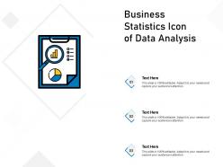 Business statistics icon of data analysis
