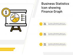 Business statistics icon showing finance graph