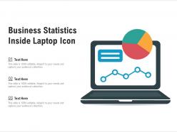 Business statistics inside laptop icon