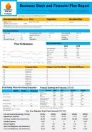 Business Stock And Financial Plan Report Presentation Report Infographic Ppt Pdf Document