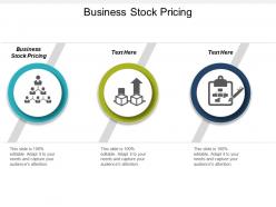 Business stock pricing ppt powerpoint presentation gallery shapes cpb