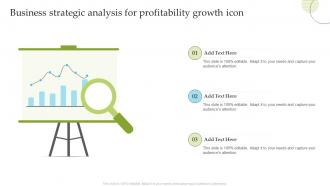 Business Strategic Analysis For Profitability Growth Icon