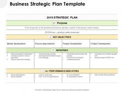 Business strategic plan objectives ppt powerpoint brochure
