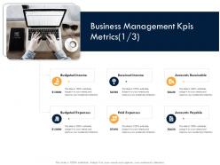 Business strategic planning business management kpis metrics paid ppt download