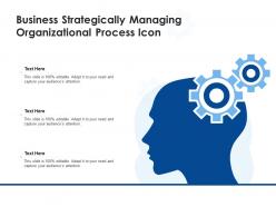 Business strategically managing organizational process icon