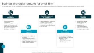 Business Strategies Growth For Small Firm