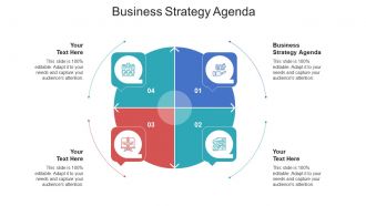 Business strategy agenda ppt powerpoint presentation gallery example topics cpb