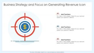 Business strategy and focus on generating revenue icon