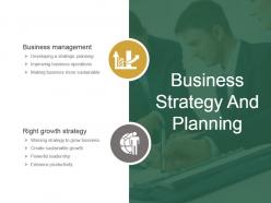 Business strategy and planning example of ppt