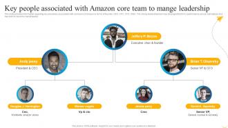 Business Strategy Behind Amazon Key People Associated With Amazon Core Team To Mange