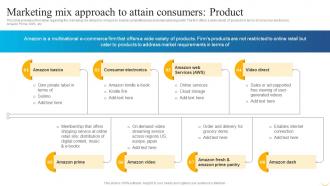 Business Strategy Behind Amazon Marketing Mix Approach To Attain Consumers Product