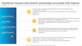 Business Strategy Behind Amazon Significant Business And Research Partnerships Associated