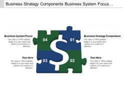 Business strategy components business system focus regional local