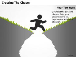 Business strategy consultant crossing the chasm powerpoint templates ppt backgrounds for slides 0617