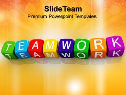 Business strategy consultants teamwork blocks shapes leadership ppt slide designs powerpoint