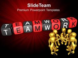 Business Strategy Consultants Templates Teamwork Blocks Chart Ppt Presentation Powerpoint
