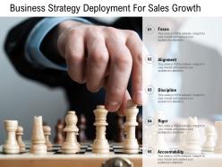 Business strategy deployment for sales growth