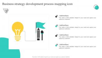 Business Strategy Development Process Mapping Icon