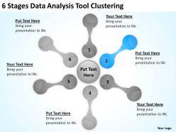 Business strategy diagram 6 stages data analysis tool clustering powerpoint templates