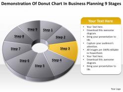 Business strategy diagram planning 9 stages powerpoint templates ppt backgrounds for slides