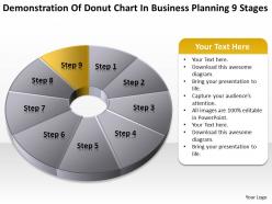 Business strategy diagram planning 9 stages powerpoint templates ppt backgrounds for slides