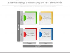 Business strategy directions diagram ppt example file