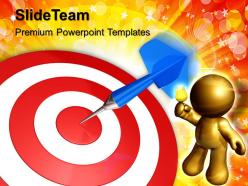 Business strategy execution templates dart target leadership ppt powerpoint