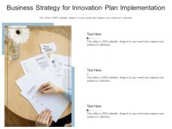 Business strategy for innovation plan implementation infographic template
