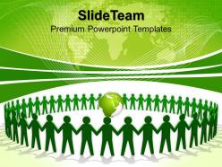 Business strategy formulation templates green people holding hands teamwork ppt process powerpoint