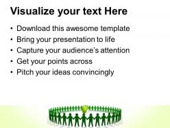 Business strategy formulation templates green people holding hands teamwork ppt process powerpoint