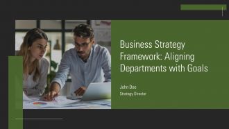 Business Strategy Framework Aligning Departments With Goals PPT PowerPoint AT