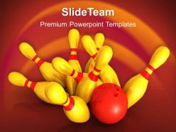 Business strategy game tips templates bowling success ppt themes powerpoint